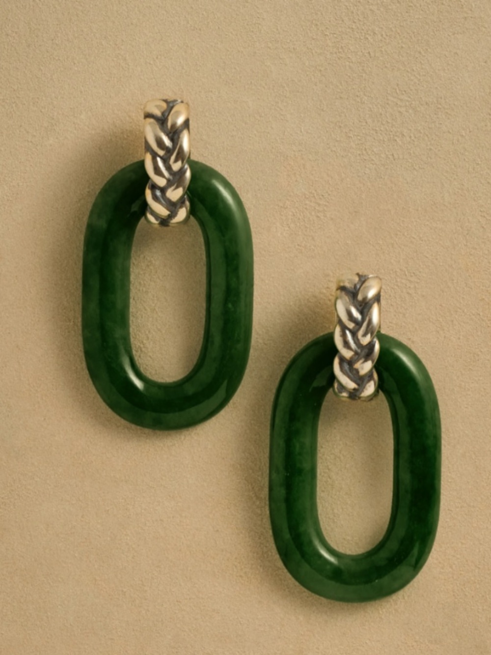 Pamela Love Beaumont jade and silver earring